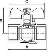 Купить Кран шаровый для газа PF STRONG в Мурманске