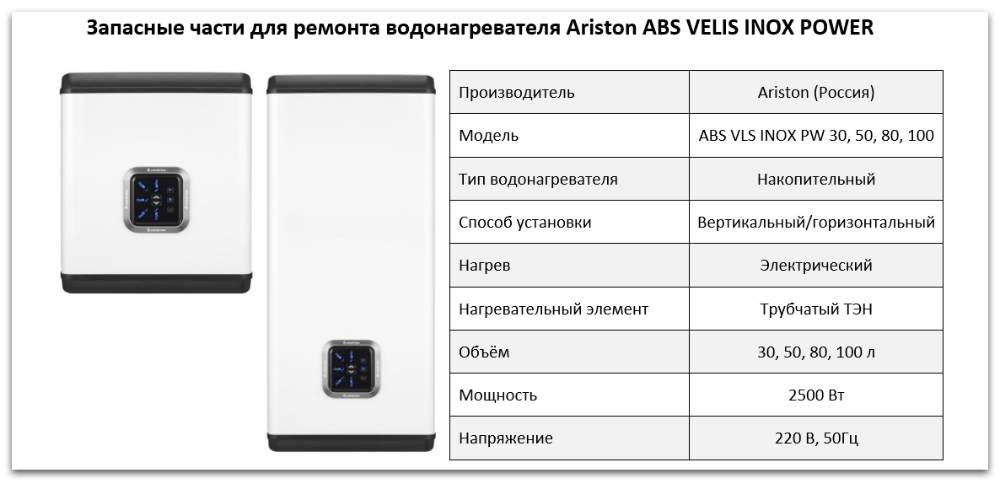 Купить запчасти Ariston ABS VELIS INOX POWER в Мурманске