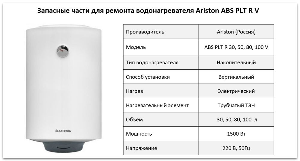 Купить запчасти Ariston ABS PLT R V в Мурманске