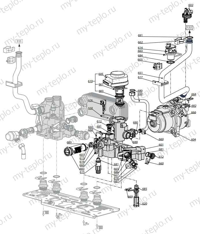 Запчасти Ariston EGIS PLUS 24 FF купить в Мурманске
