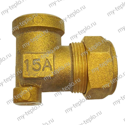 Соединение угловое с креплением для труб из нержавеющей стали 15-1/2